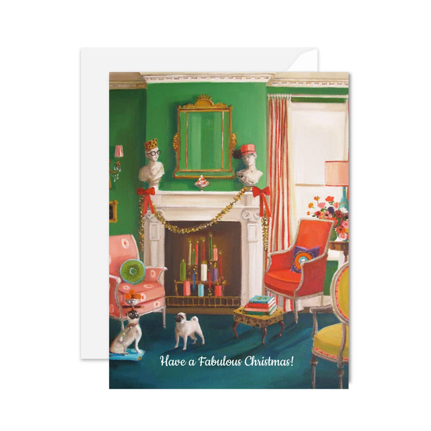 Greeting Card, Christmas, Decorated Room