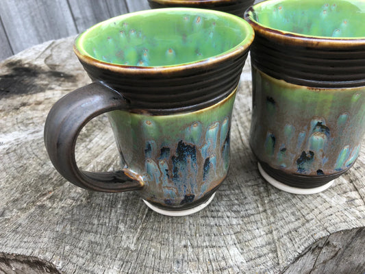 Coffee Mugs, Extra-Large, Stoneware, Jungle Jazz