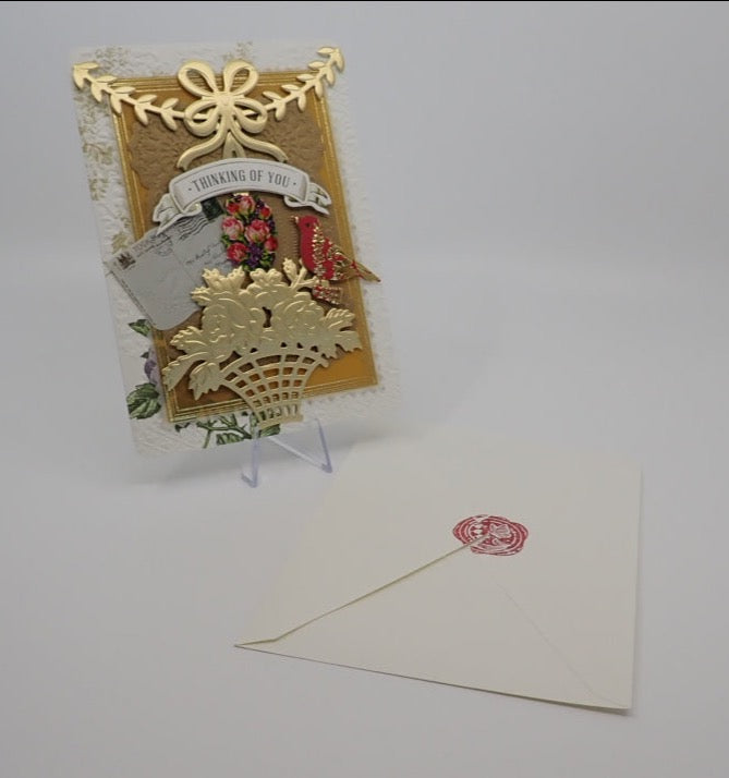 Sympathy Card, "Thinking of You", Victorian Inspired