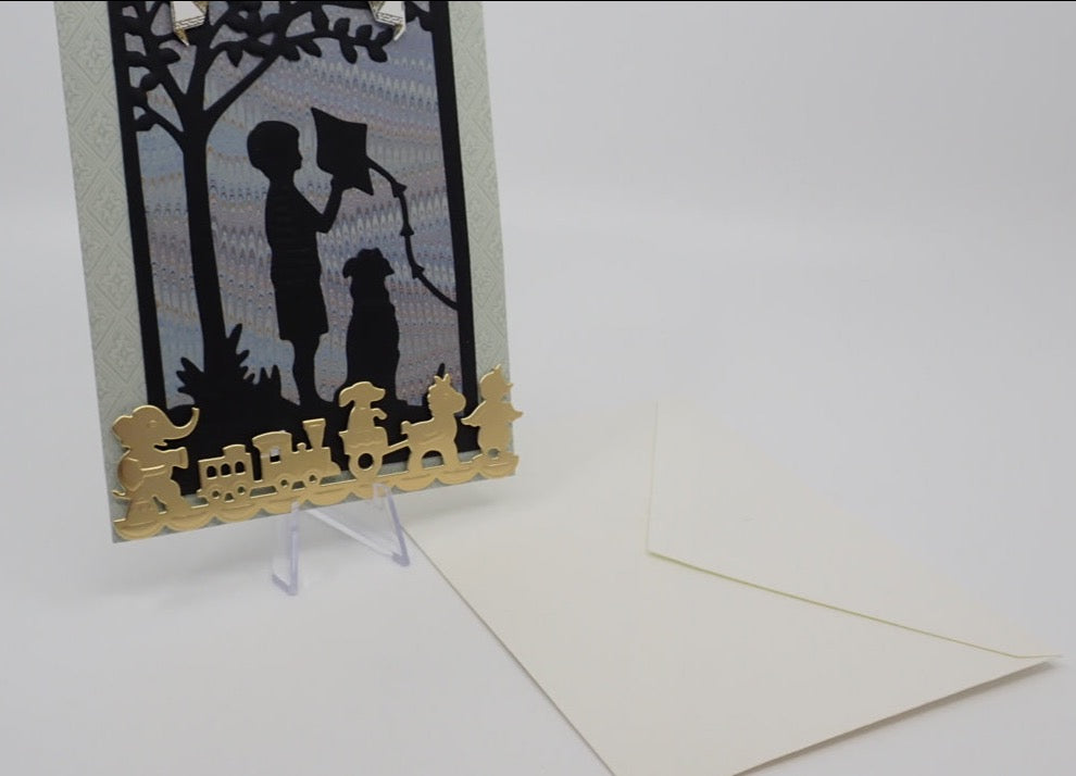 Congratulations Card, Children's Play Scenes, Victorian Inspired (+ Options)
