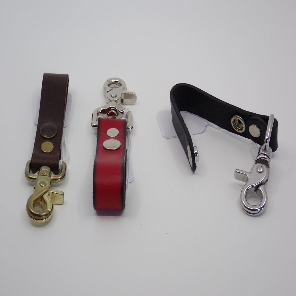Key Toggle, Genuine Leather, Scissor Swivel Clip (+ Options)