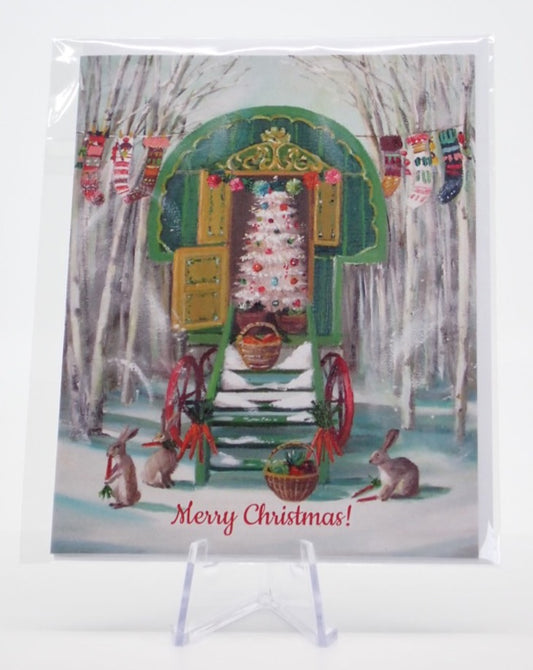 Greeting Card, Christmas, Caravan