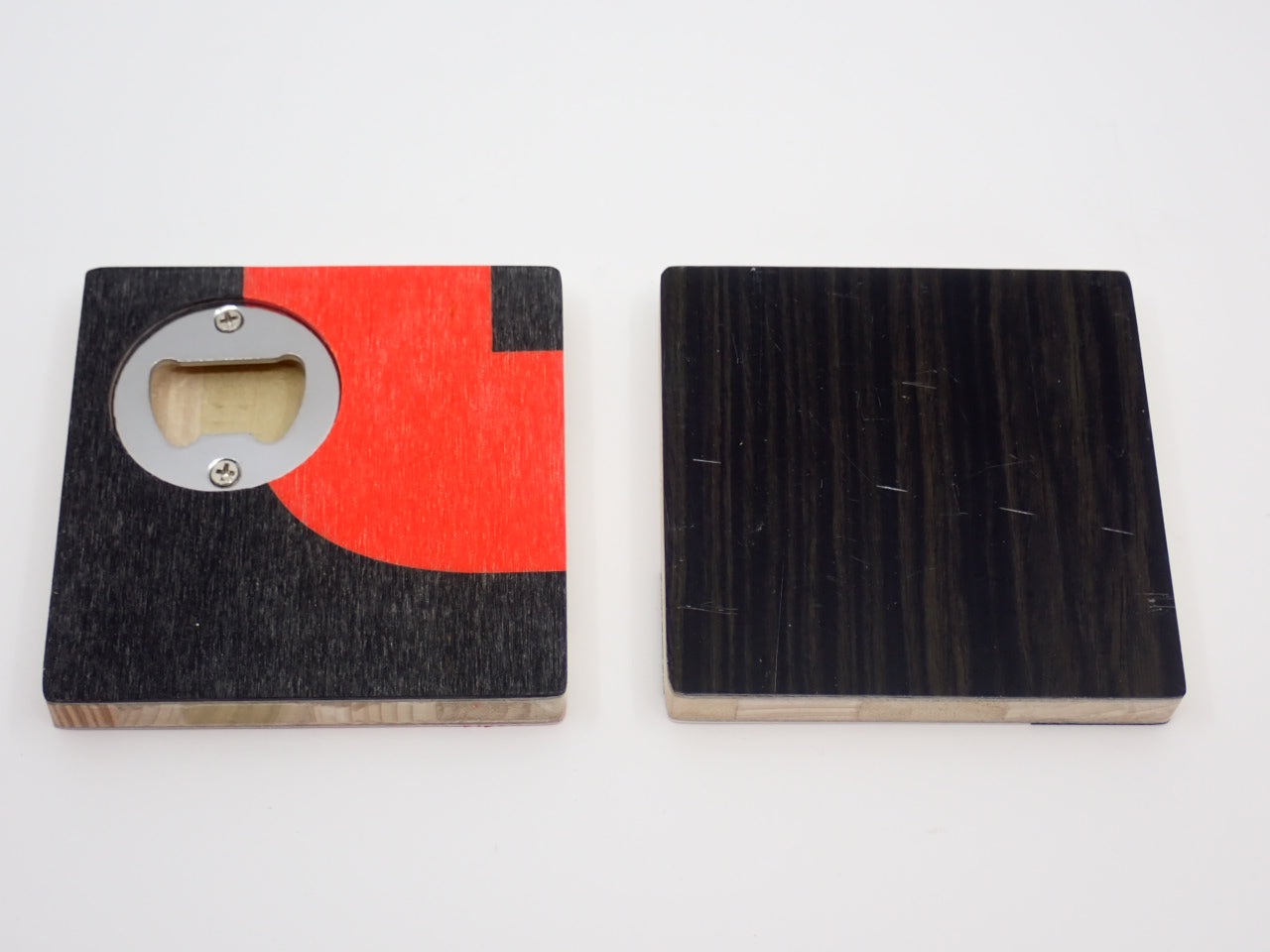 Coasters with Bottle Opener, Recycled Snowboards (+ Options)