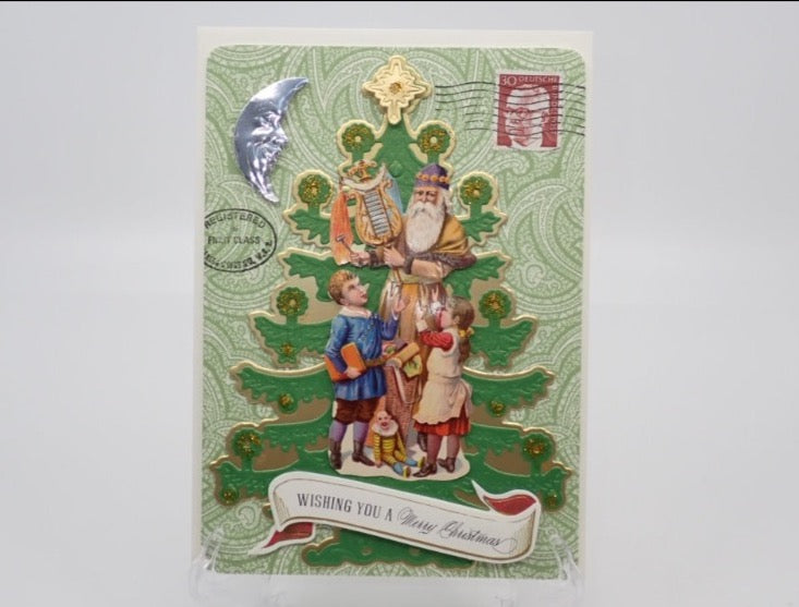 Christmas Cards, Victorian Inspired, Santa
