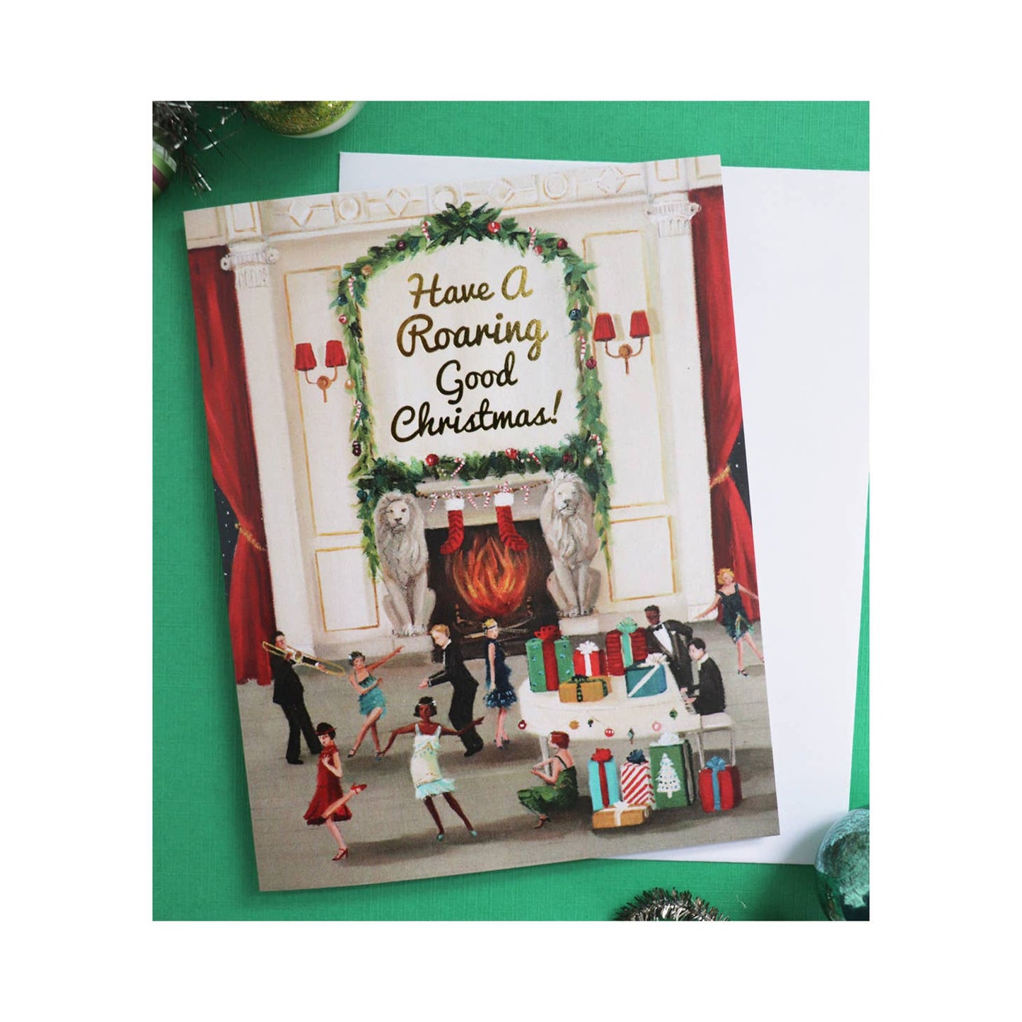Greeting Card, Christmas, Party Scene