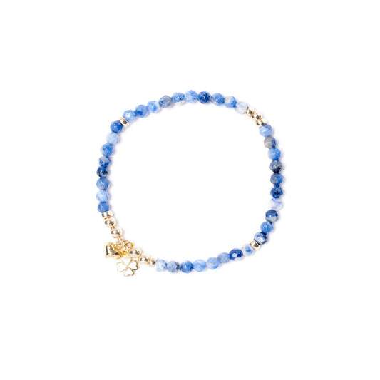 Bracelet, Bleu Oriental - Be Sincere, Brazilian Sodalite, Gold Vermeil, Gold-Filled