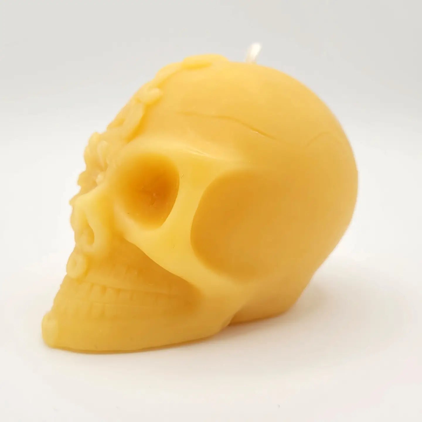 Candle, Flower Skull, 100% Beeswax (+ Options)