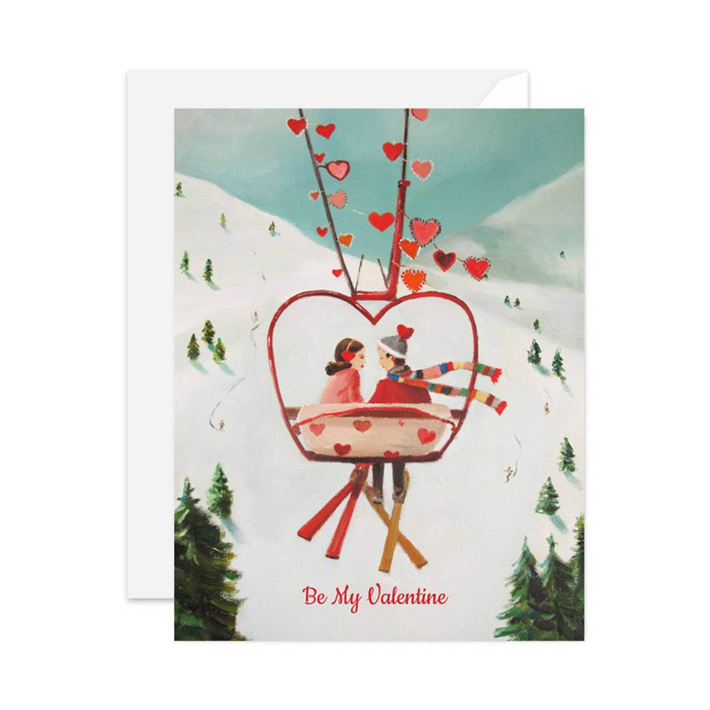 Valentine's Day Card, Ski Lovers