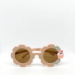 Sunglasses, Young Girl, Pink, Rhinestones, Sweet Treat Decals (+ Options)