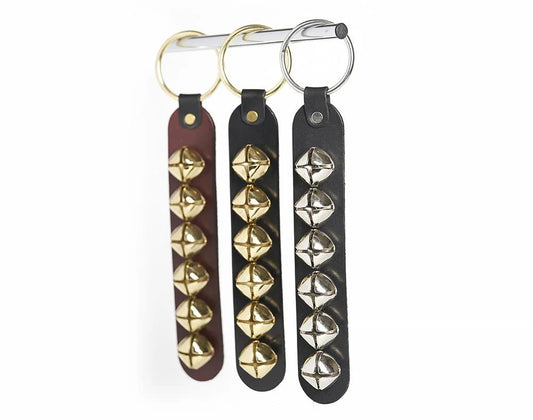 Sleigh Bells, Leather, Ring Door Knob Hanger (+ Options)