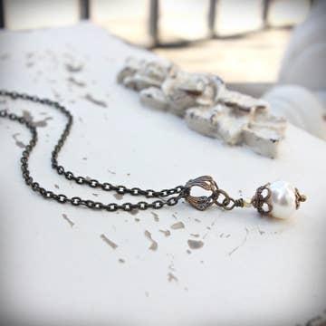 Necklace, Freshwater Pearl, Vintage Style