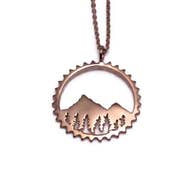 Necklace, Amore Mountain, Spiked Ring Pendant, Nature Inspired (+ Options)