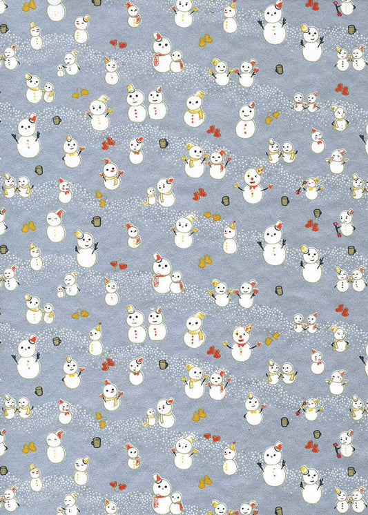 Snowman / Japanese Chiyogami Paper