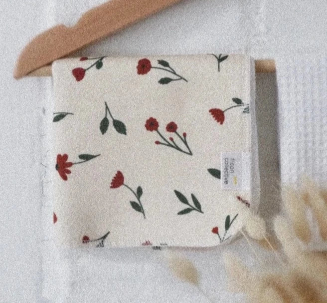 Face Cloth, Ditzy Bloom, Organic cotton