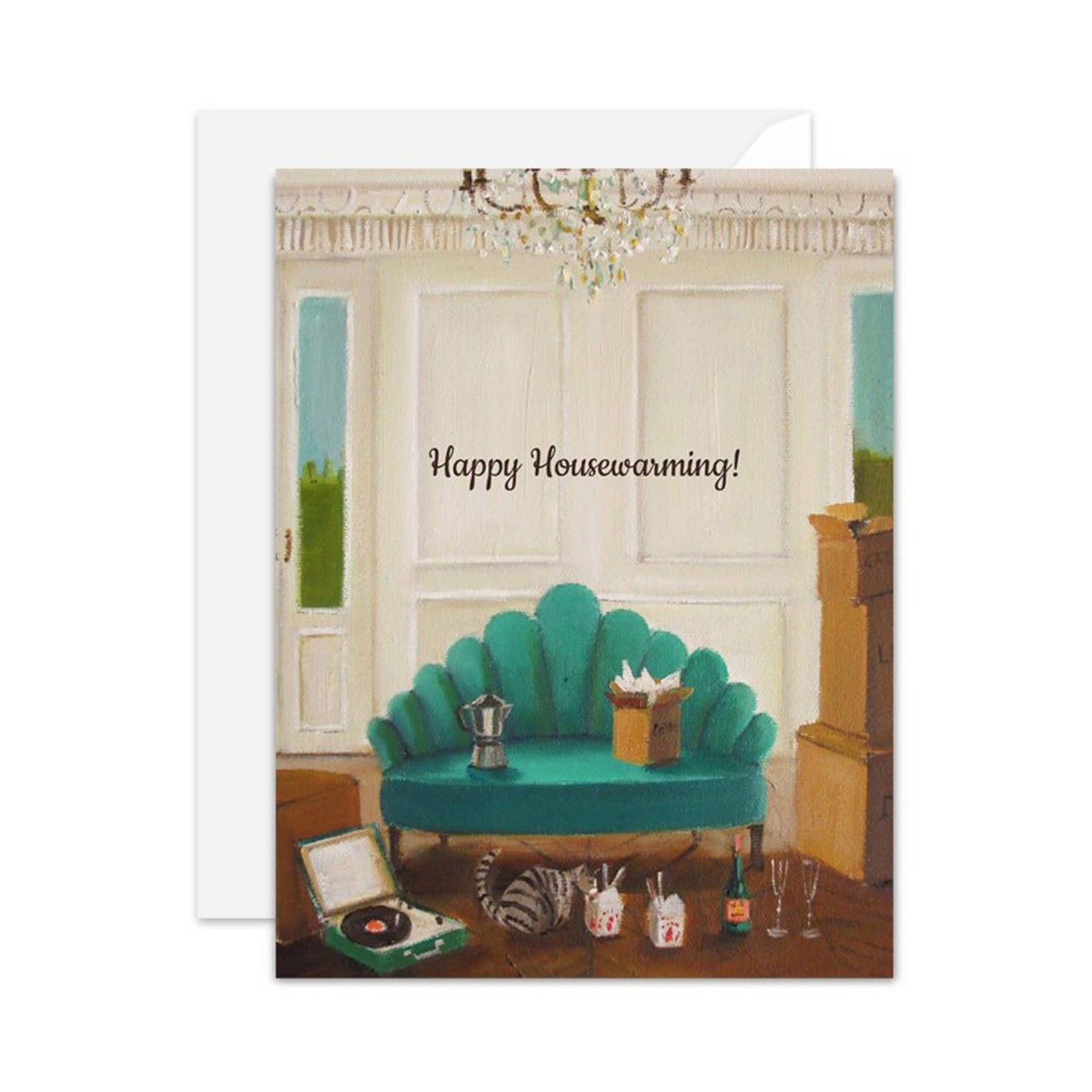 Greeting Card, Happy Housewarming, Unpacking