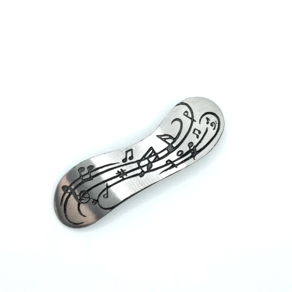 Barrette, Music, Pewter, French Back Clip