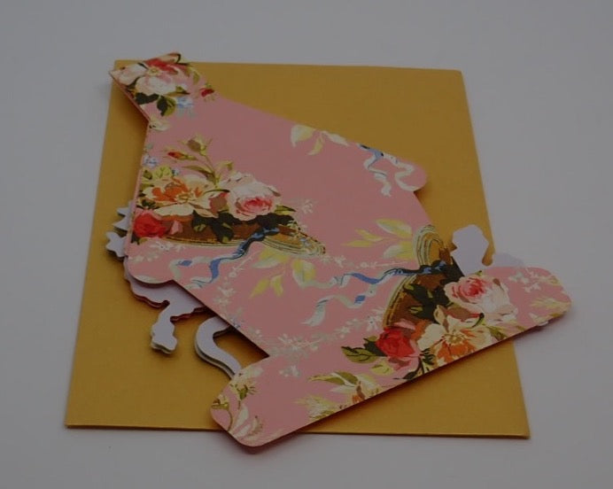 Anniversary Card, Victorian Inspired, Bird Cage, "Happy Anniversary", paper Craft