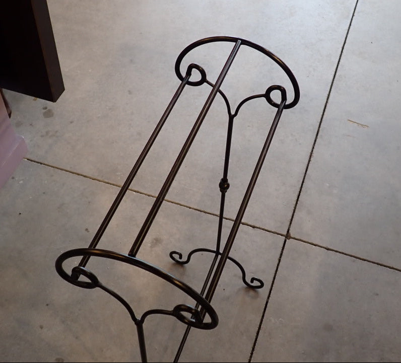 Towel Rack, Black Metal, Victorian Style