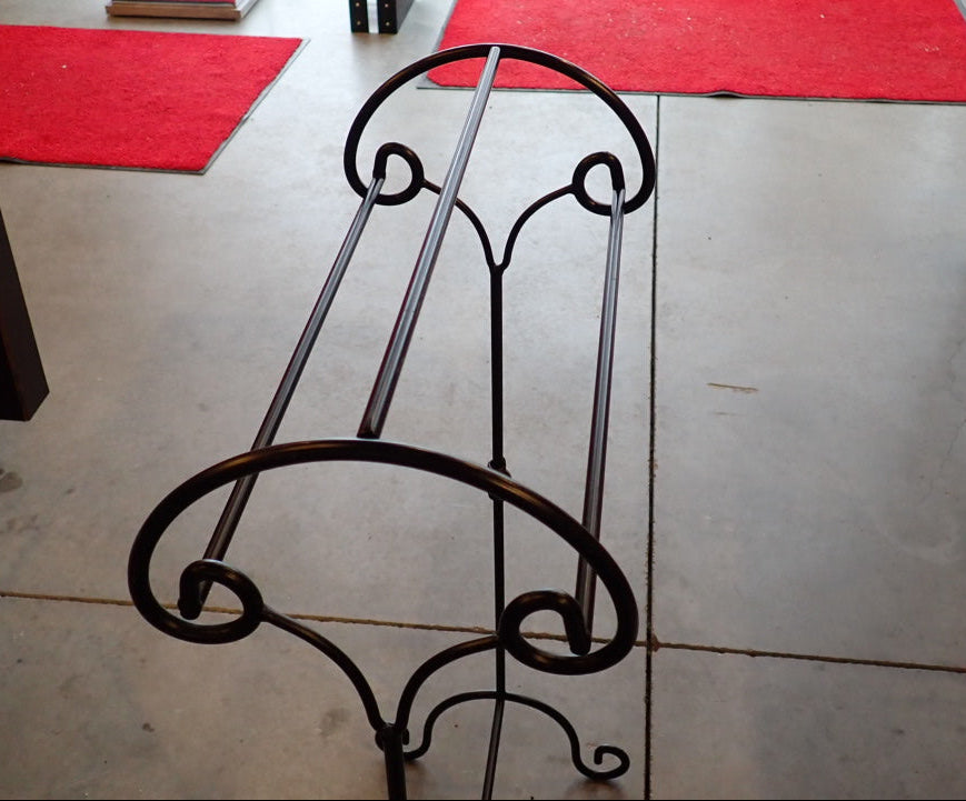 Towel Rack, Black Metal, Victorian Style