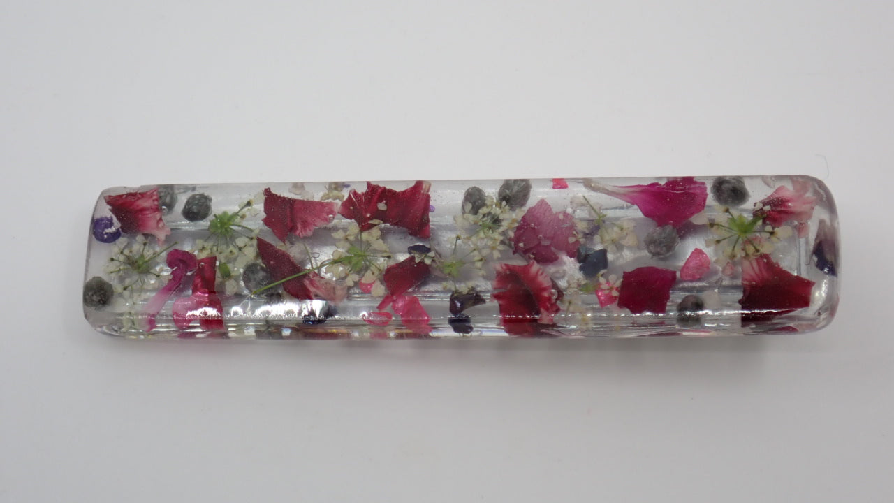 Hair Clips, Dried Flowers, Resin, Rectangle and Teardrop Shapes