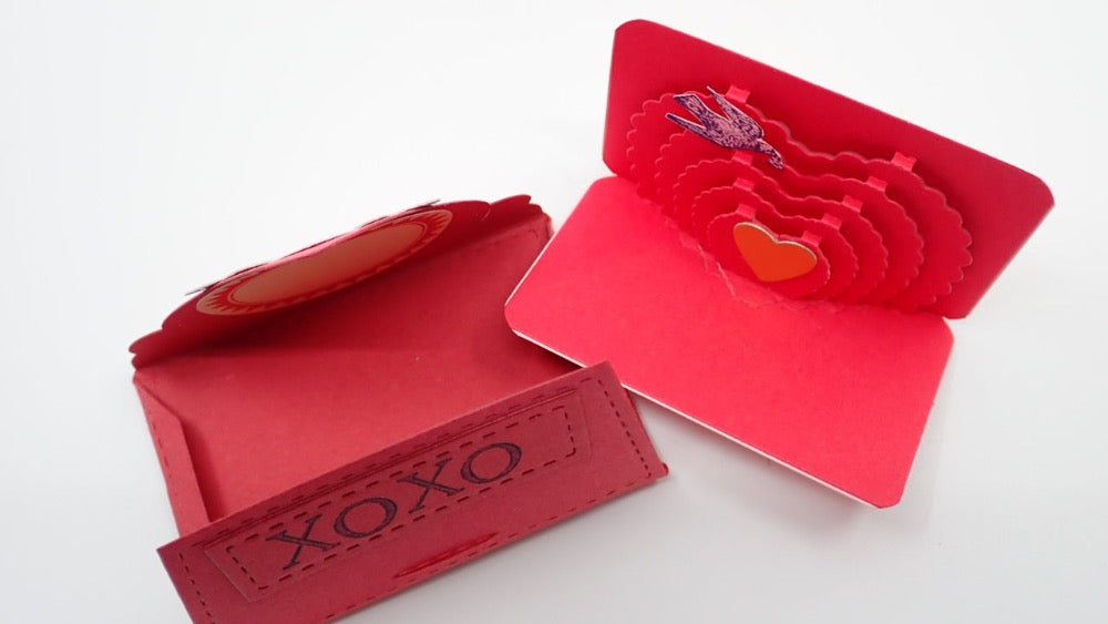 Valentine's Day Card, Miniature Envelope, Pop-up, Heart-shaped, Paper Craft