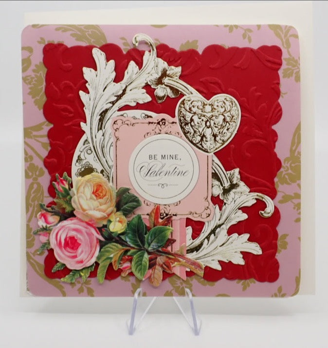 Valentine's Day Card, Victorian Collage, Tea Cup Pop-Up