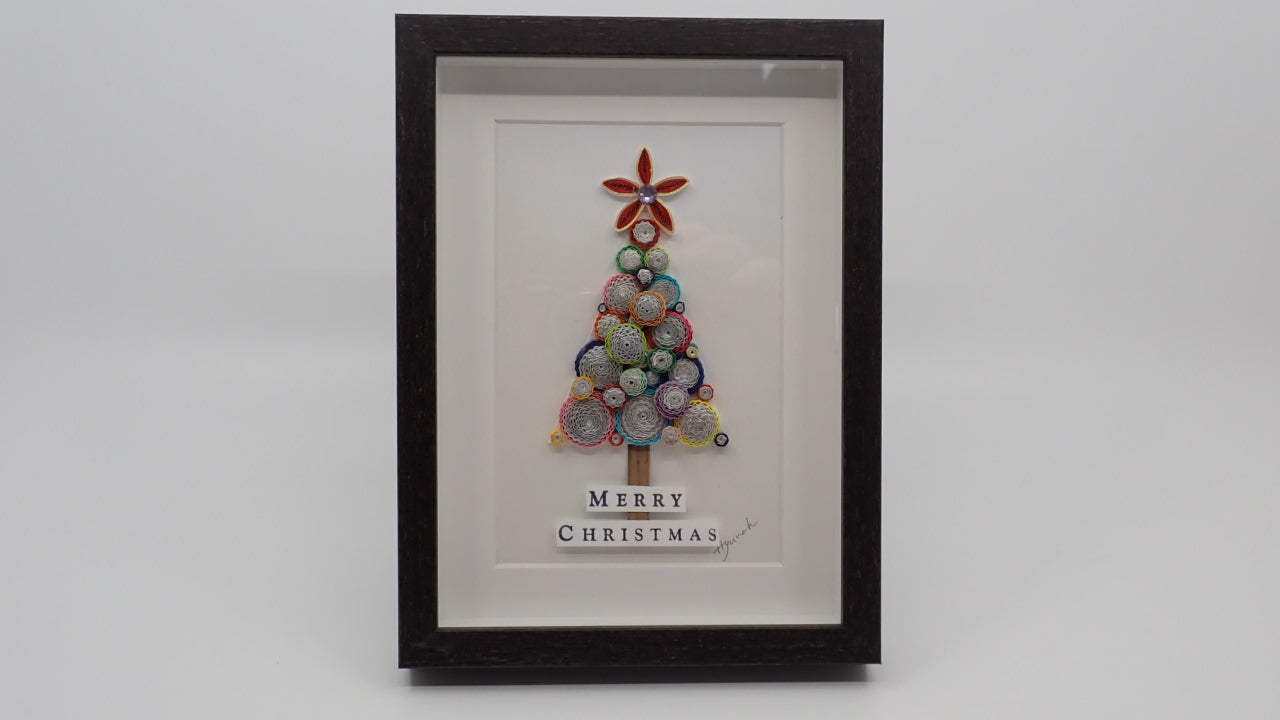 Frame Art, Christmas Tree, Quilled Art