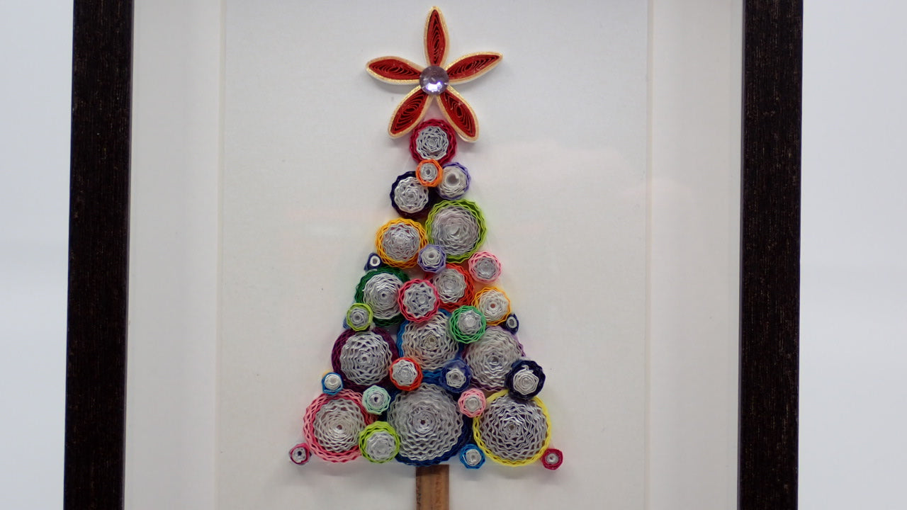 Frame Art, Christmas Tree, Quilled Art