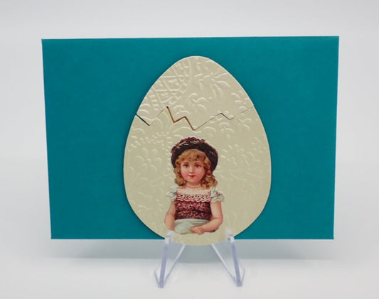 Easter Cards, Antique Victorian Inspired, Egg & Chick,