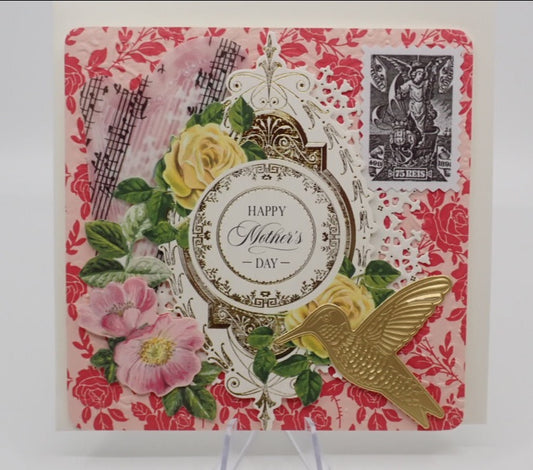 Mother's Day Card, Victorian Inspired, Square