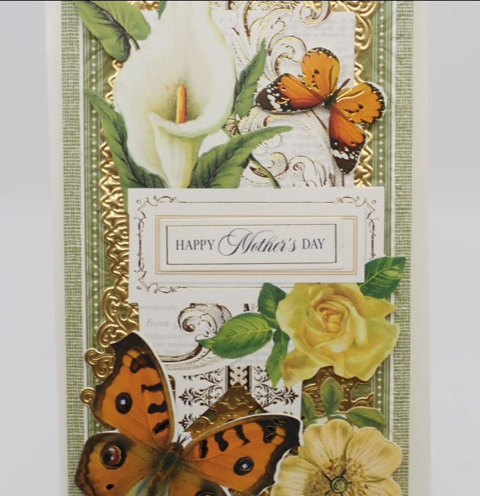 Mother's Day Card, Victorian Inspired, Slimline