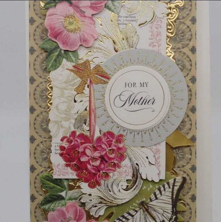 Mother's Day Card, Victorian Inspired, Slimline