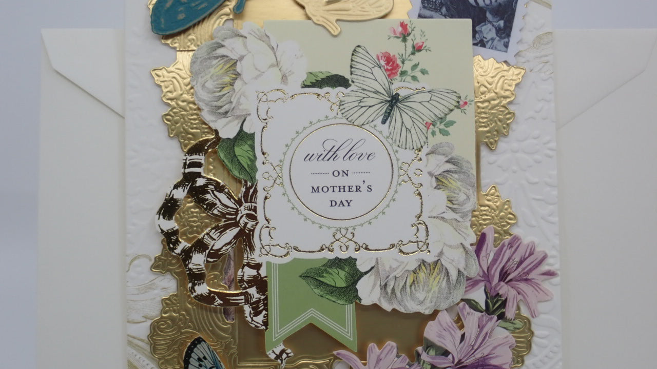 Mother's Day Card, Victorian Inspired, A7 Size