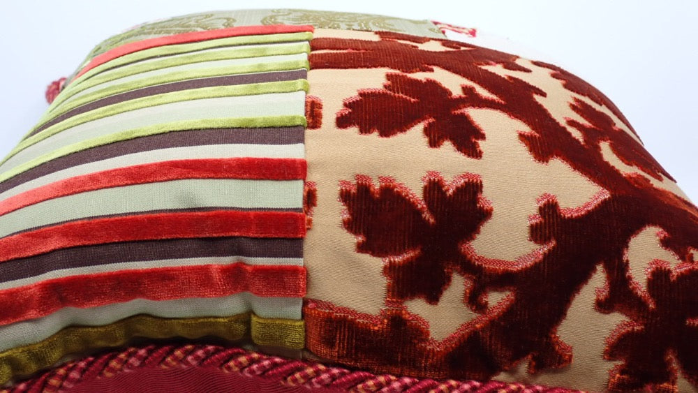 Pillows, Bohemian Style, Green & Terracotta