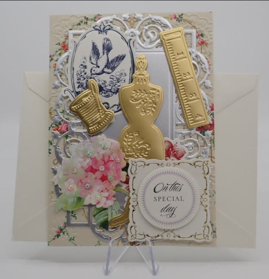 Wedding Card, "On this Special Day", Victorian Inspired