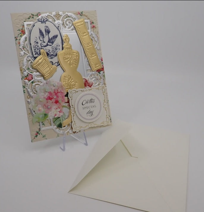 Wedding Card, "On this Special Day", Victorian Inspired
