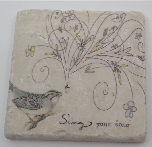 Coasters, Marble, Sing Your Song, Printed Art