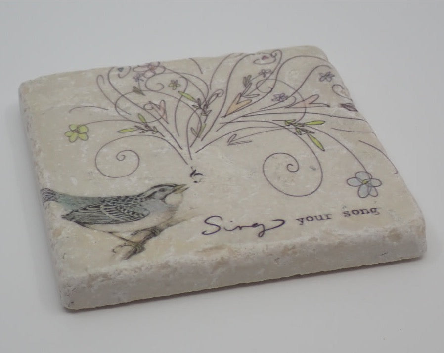 Coasters, Marble, Sing Your Song, Printed Art