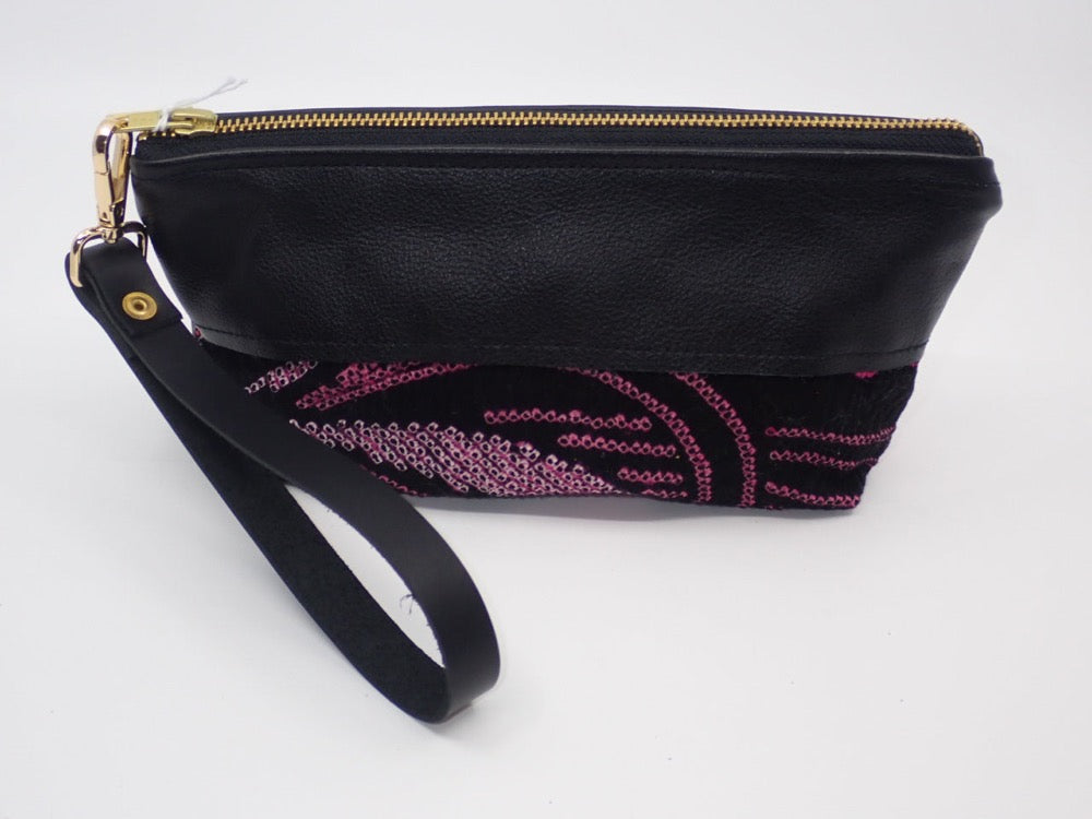 Pouch, Journey, Leather, Luxury wool or printed fabrics (+ Options)