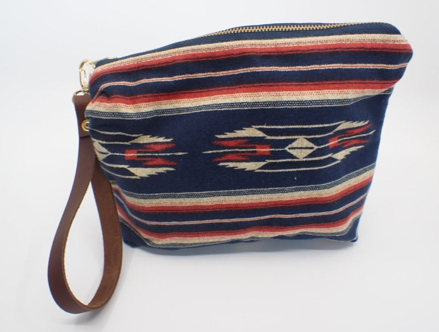 Pouch, Tucson, Leather wristlet, Luxury wools or Printed fabrics (+ Options)