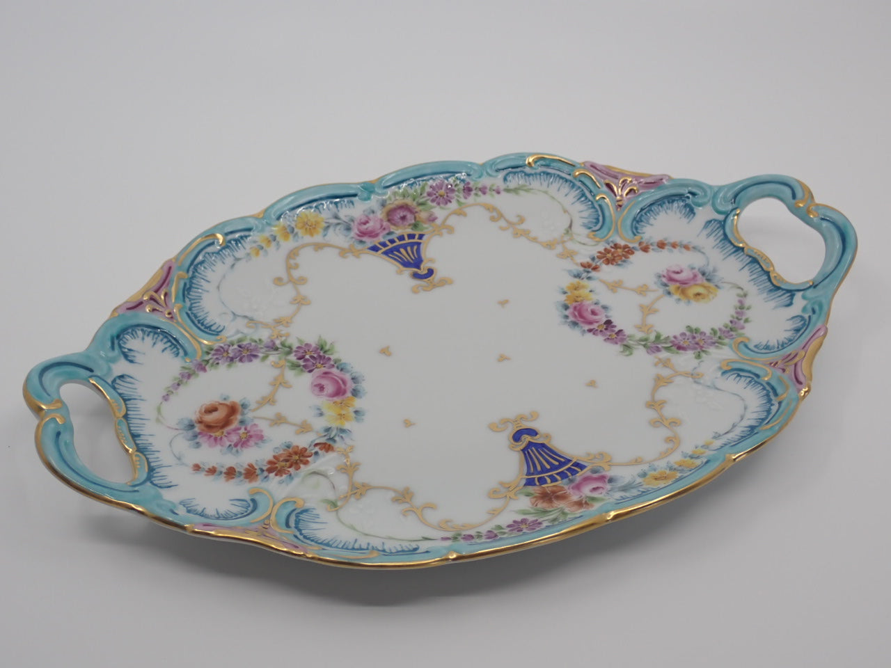 "Summertime Gardens", Original Art, Porcelain Serving Platter