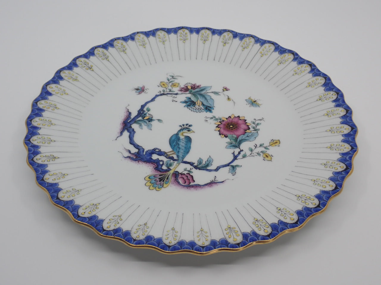 "Royal Peacock", Original Art, Porcelain Serving Dish