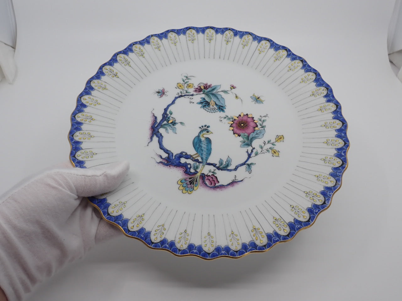"Royal Peacock", Original Art, Porcelain Serving Dish