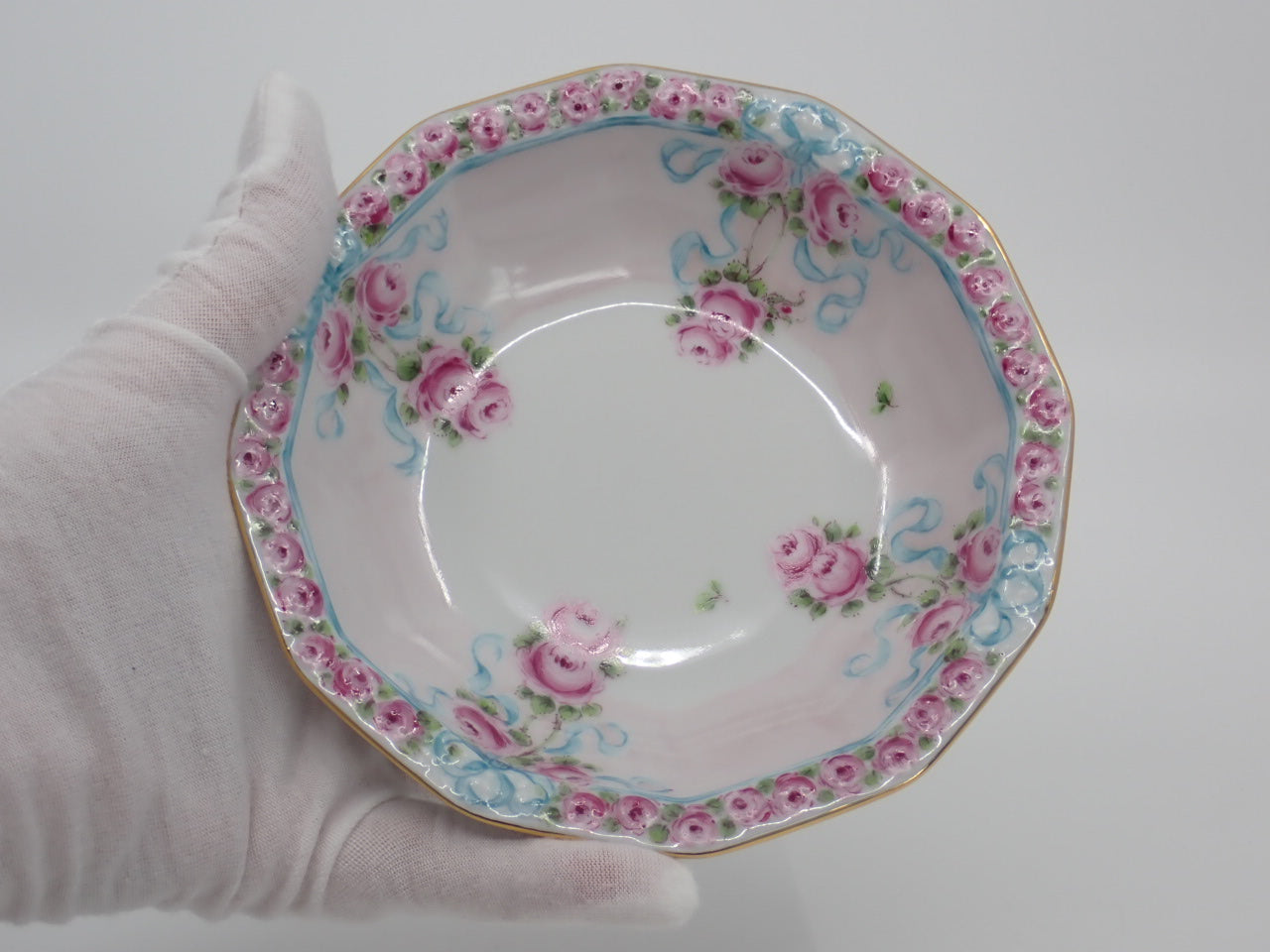 "Life is a Bowl of Roses", Original Art, Porcelain Fruit Bowl