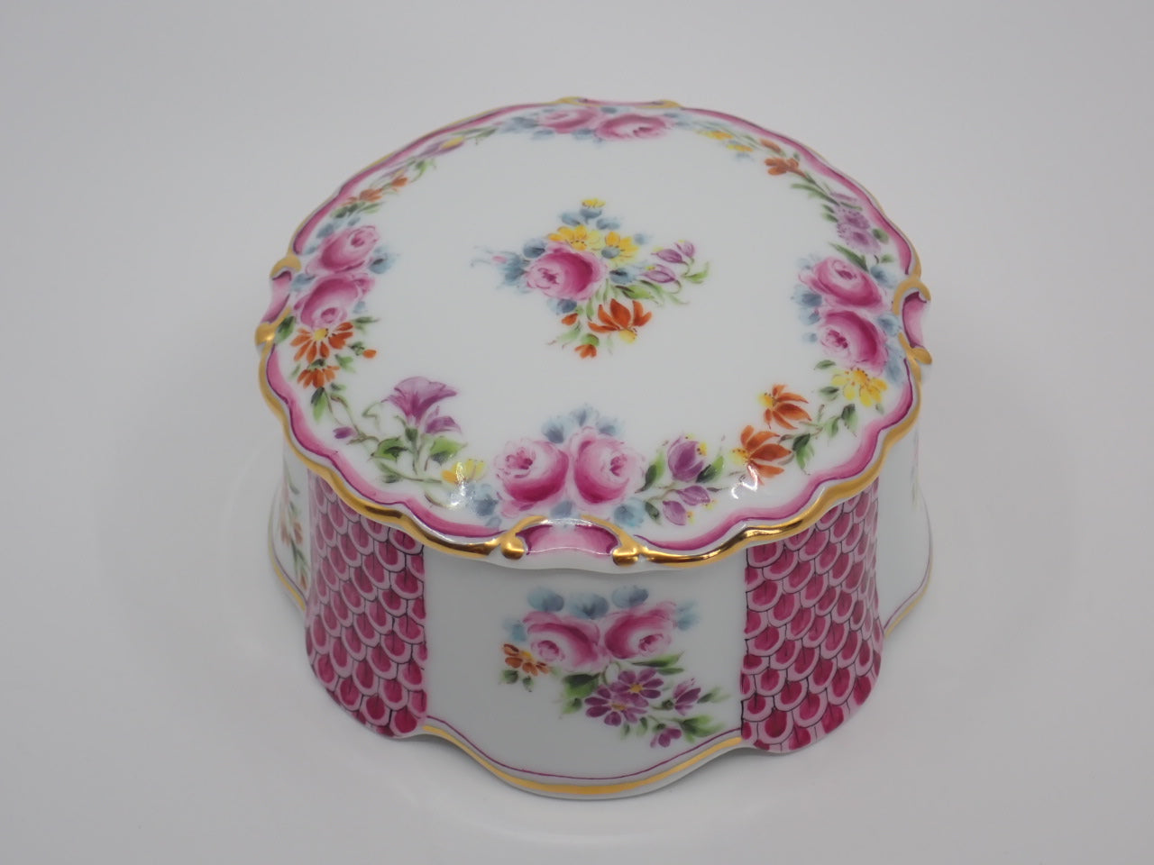 "Rose Pergola", Original Art, Porcelain Jewellery Box