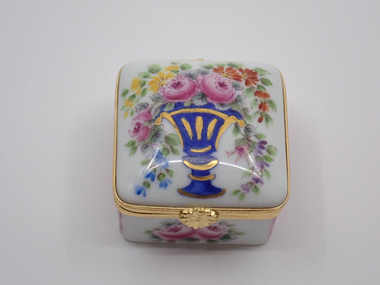 "Jewelled Bouquet", Original Art, Limoges Porcelain Jewellery Box