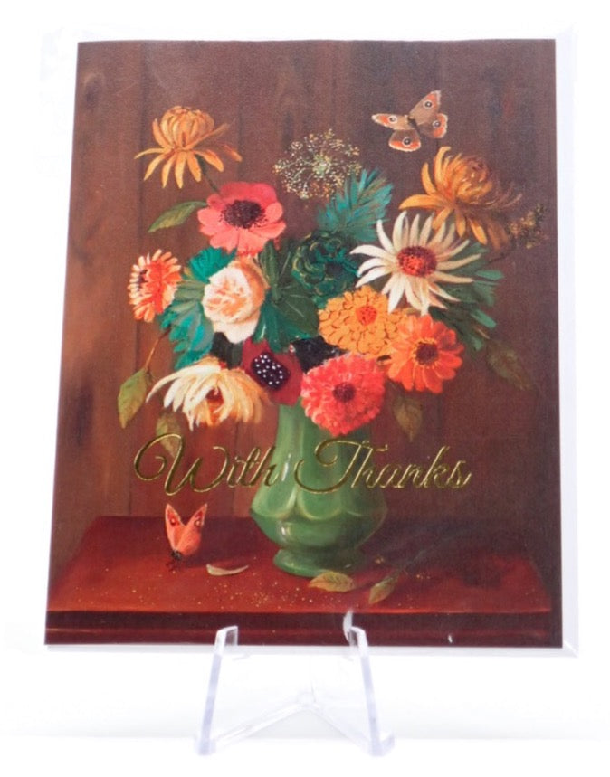 Greeting Card, Thank You, Flower Vase