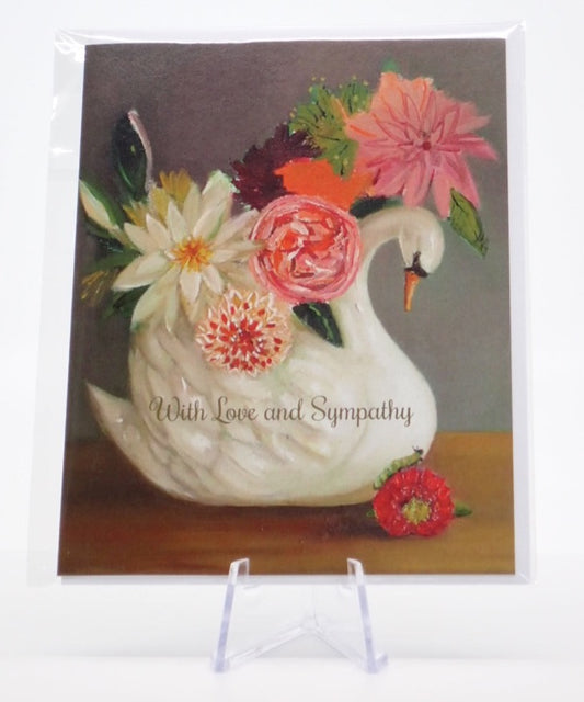Greeting Card, Sympathy, Swan