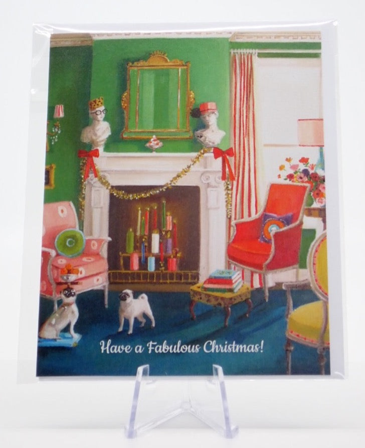 Greeting Card, Christmas, Decorated Room