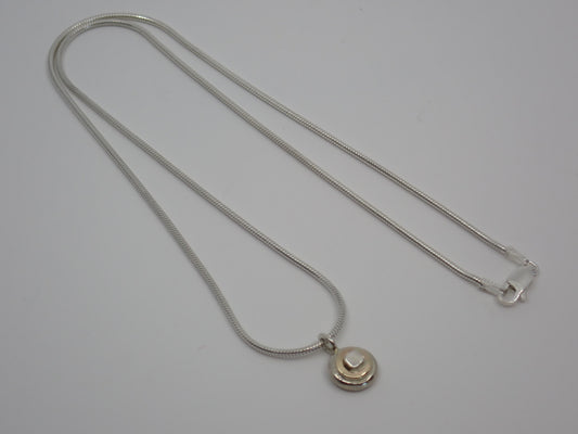 Necklace, That's Me, pendant, Sterling Silver, 14k Gold